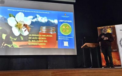 Académico UdeC expuso sobre miel monofloral de guindo santo en Congreso Red Apícola Nacional 2025
