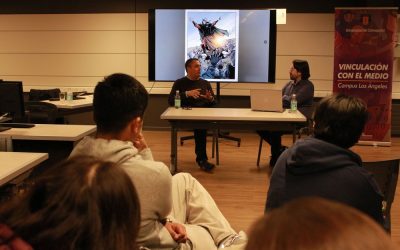 Destacado dibujante chileno Alan Robinson realizó taller de cómic en Campus Los Ángeles UdeC en el Mes del Libro