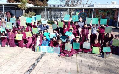 Niños y niñas participaron de mediación artística en relación con el concepto del agua en el Campus Los Ángeles